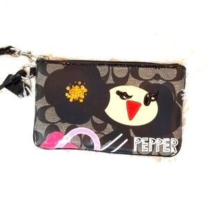 Coach Poppy "Pepper" Black Wristlet
